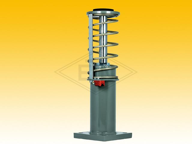 Hydraulic buffer H13, ø 40 x 175 mm, height 495 mm, hydraulic system with switch for lifts up to 1,6 m/s nominal speed, according to EN 81 - 20/50 : 2014, EN 81 - 1/2 1998+A3; 2009 
with operation...