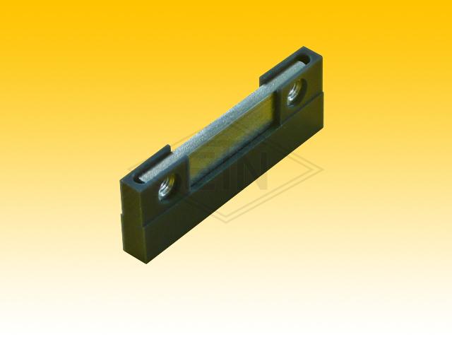 Door guide 100 x 35 x 11,5 mm, inner part, steel galvanized, slider ETN-HM-1000, 2 x tapped holes M8