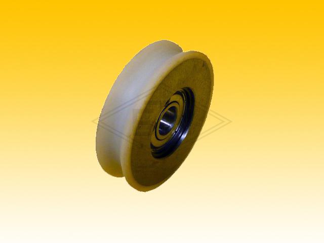 Door roller VSL ø 63/55/12 x 16 mm VU92°/ steel-core, 1 x ball bearing 6201 ZZ