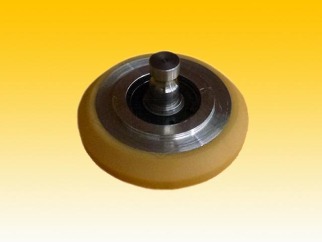 Roller VAL ø 95/17 x 29/24/8 mm VU 96° / aluminium core, 2 x ball bearings 6203 2RS, with axis and snap-ring, covering conical 24/8 mm