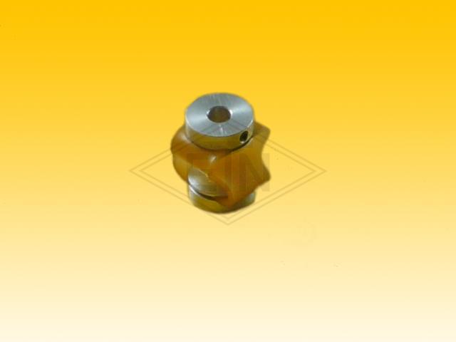 shaft couplings Nr. 10, Vulkollan® for rotary encoder, shaft-ø 6/7 mm