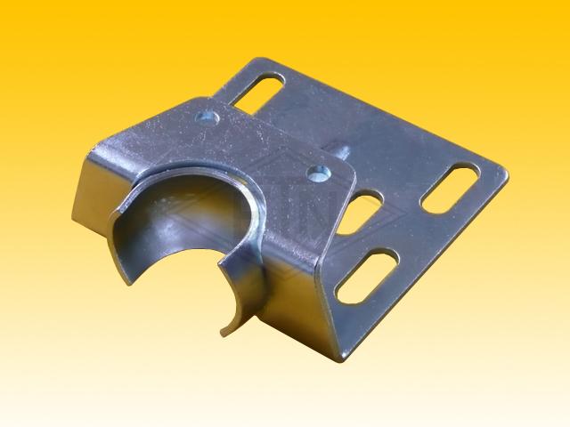 Guide holder out of steel, 130 x 130 x 48 mm, for insert with rubberball