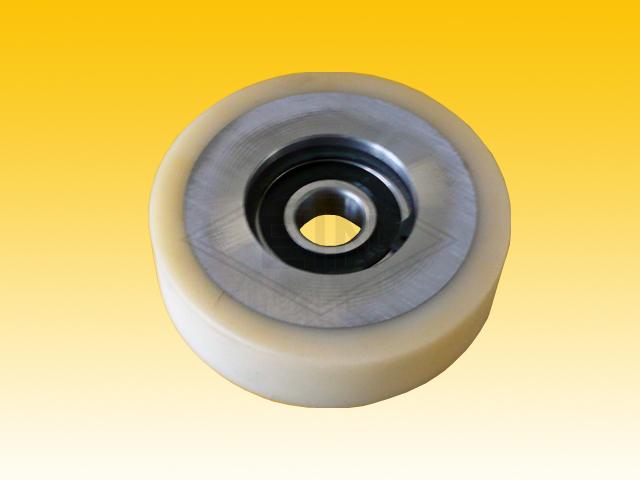 Roller VSL ø 110/20 x 30 mm VU 93 / steel-core, 1 x ball bearing 6304 2RS, cylindrical overwinded