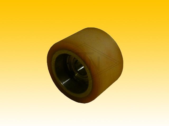 Roller VSL ø 40/10 x 27 mm VU 93° / steel core, 1 x ball bearing 6000 ZZ C2, snap-ring