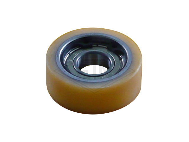 Roller VSL ø 40/10 x 15 mm VU 93° / steel core, 1 x ball bearing 6000 ZZ C2, snap-ring