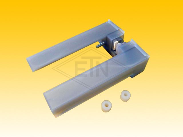 Guide rail lubricator ETN 160, grey, for guide holders HSM, WSM, HSMLN and WSMLN with PECU insert, for rail 5-16 mm, 170 x 113 x 42 mm, incl. 2 spacer sleeves and 2 cylinder bolts M6 x 20