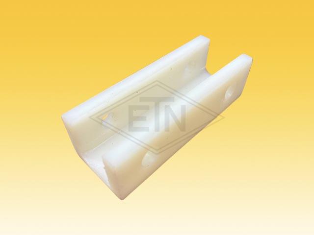 PU insert, suitable for "Haushahn" angle guide, 80 x 30.5 x 26 mm, with 4 holes