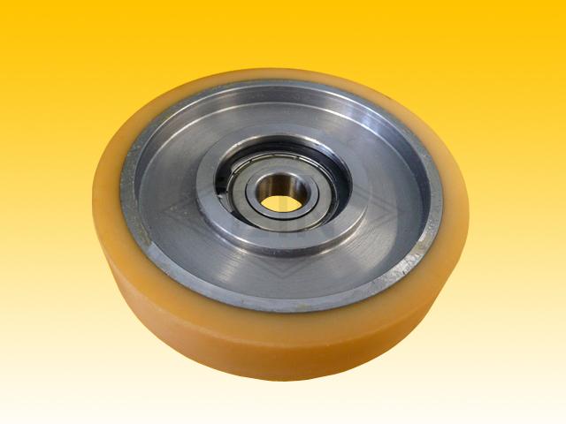 Roller VSL ø 140/20 x 30/28 mm VU 93° / steel-core, 1 x ball bearing 6304 ZZ, snap ring
