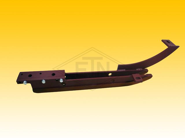 Running fork 509 383 completely right orientated execution 748,5 / 590 x 73 x 16 / 25 mm, covering VU 93°, Shore A