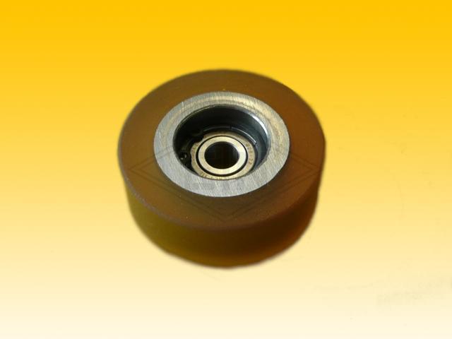 Roller VSL ø 50/8 x 18 mm VU 65° / steel core, 1 x ball bearing 608 ZZ SKF, snap-ring