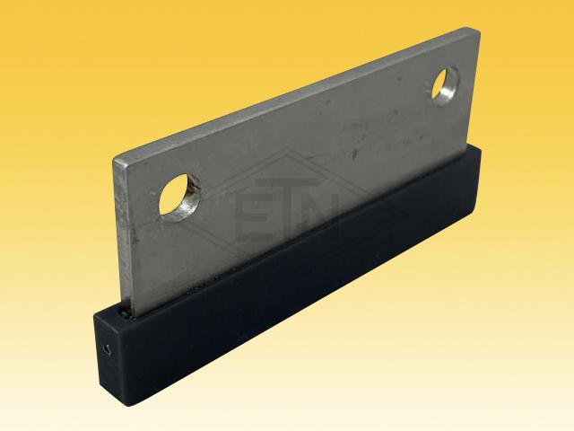 Door guide 100 x 46 x 7,5/4 mm, stainless steel, sliding guide ETN-HM-1000, 2 holes ø 8,7 mm, distance 70 mm