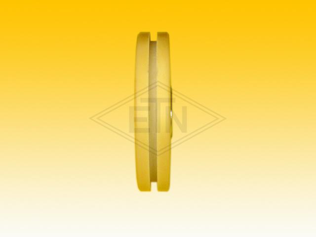 Roller VAL ø 180/20 x 40/35 mm VU 93° / aluminum-core, 2 x ball bearings 6204 2RS, distance-ring snap-ring, cylindrical covering with groove,  width of the groove 10 mm
(replaces item-no. 450 195-N)