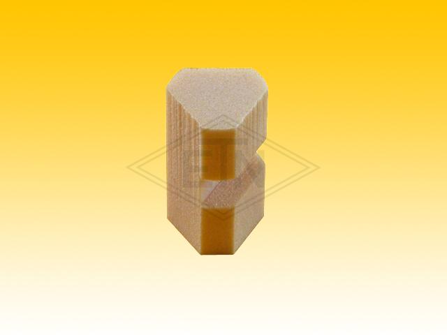 Damping Buffer for revolving door, Cell-VU RG50, 50 x 30 x 26,5 mm, with groove, Tol. DIN 7715 P2