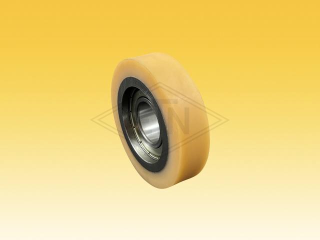 Roller VSL ø 80/25 x 25 mm VU 93° / steel core, 1 x ball bearing 6205 ZZ, snap-ring