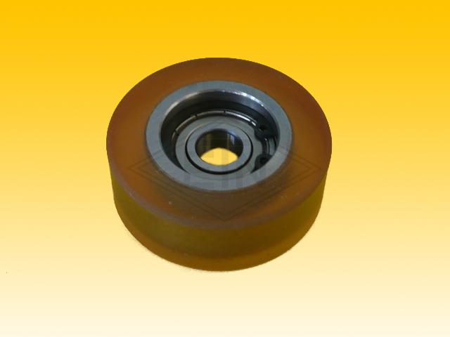 Roller VSL ø 50/10 x 18 mm VU 65° / steel core, 1 x ball bearing 6000 ZZ SKF/FAG, snap-ring