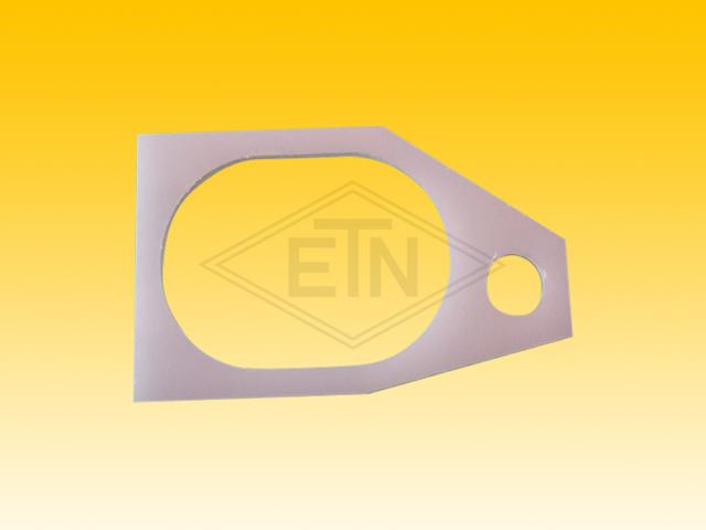 Begrenzungslasche POM für Hakenriegel S8, 48 x 28 x 2 mm, ohne Halteclip