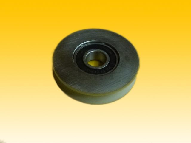 Door roller VSL ø 66/60/15 x 14,5 mm, steel-core , mantle out of Vulkollan ® 96° Shore A, ball bearing 6202 2RS, caulked
