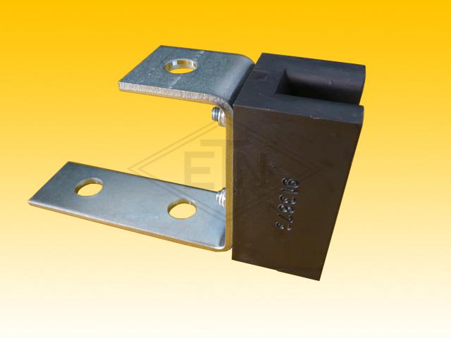 Unit LG7 guide holder, for 10 mm rail, with fixing metal plate assembled