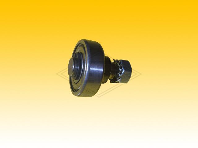 Counter roller steel ø 30/10/M8 x 35/9 mm, 1 x ball bearing 6200 ZZ, with excentric axis, tooth lock washer and nut