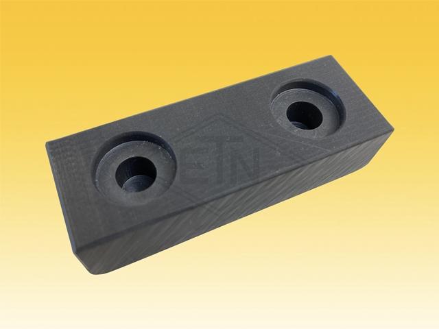 Guide PE 70 x 25 x 17 mm, ETN-HM 1000, with 2 x holes ø 16/8mm