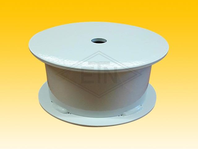 Buffer distance piece ø 140 x 90 mm, double-sided holes ø 17 mm, material steel, primed surface, incl. mounting material