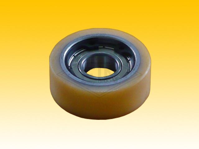 Roller VSL ø 40/10 x 15 mm VU 93° / steel core, 1 x ball bearing 6000 ZZ C2, snap-ring