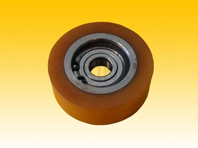 Roller VSL ø 57/12 x 20 mm VU 93° / steel core, 1 x ball bearing 6201 ZZ SKF, snap-ring